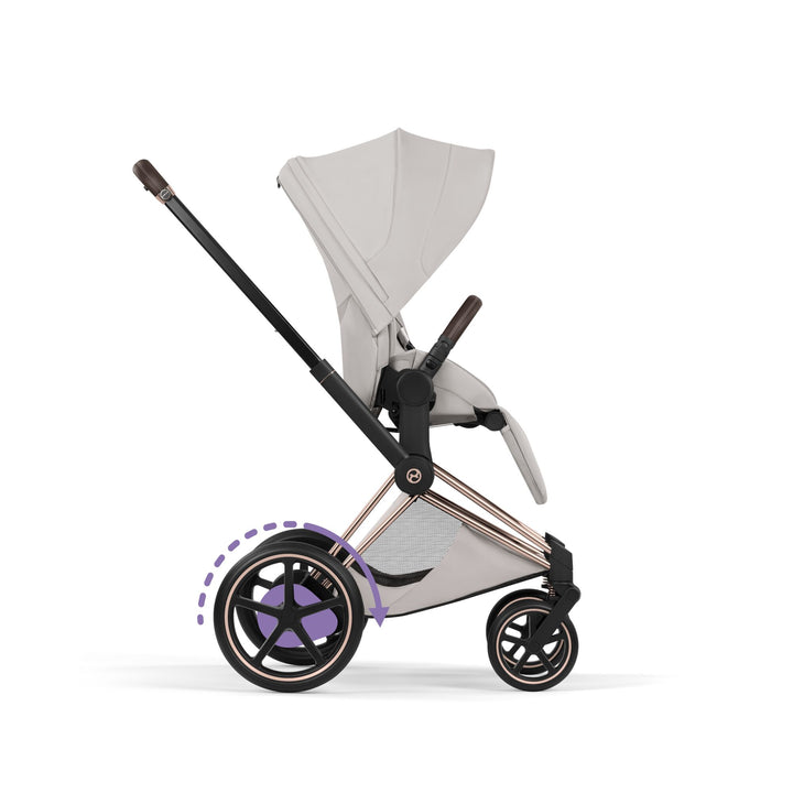 Cybex e-PRIAM Style Ultimate Bundle - City Grey & Rose Gold Frame