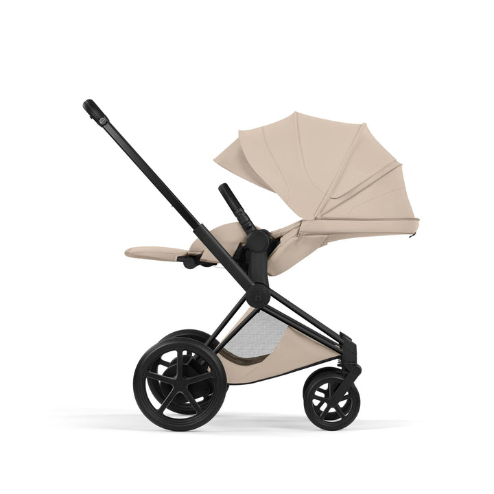 Cybex e-PRIAM Style Ultimate Bundle - Cozy Beige & Matt Black Frame