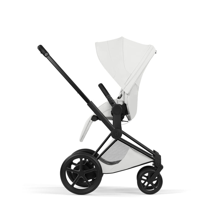 Cybex e-PRIAM Style Ultimate Bundle - Off White & Matt Black Frame