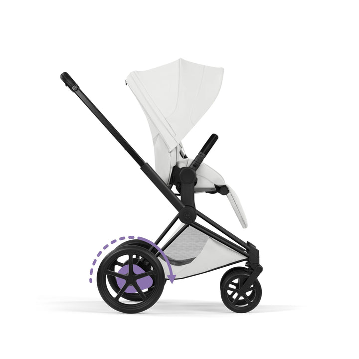 Cybex e-PRIAM Style Ultimate Bundle - Off White & Matt Black Frame