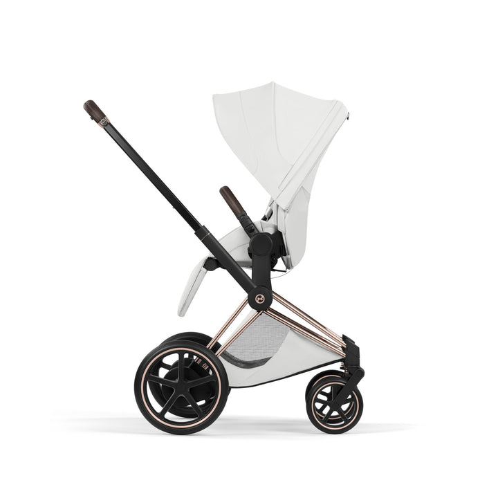 Cybex e-PRIAM Style Ultimate Bundle - Off White & Rose Gold Frame