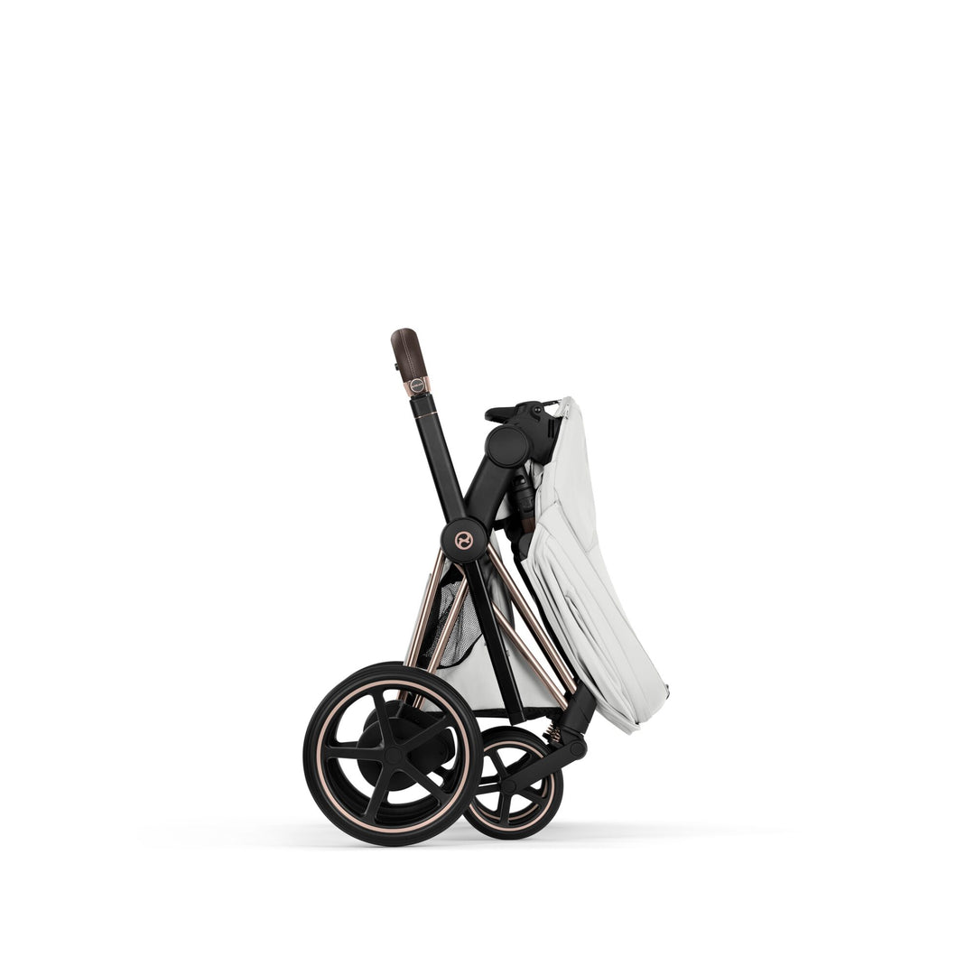 Cybex e-PRIAM Style Ultimate Bundle - Off White & Rose Gold Frame