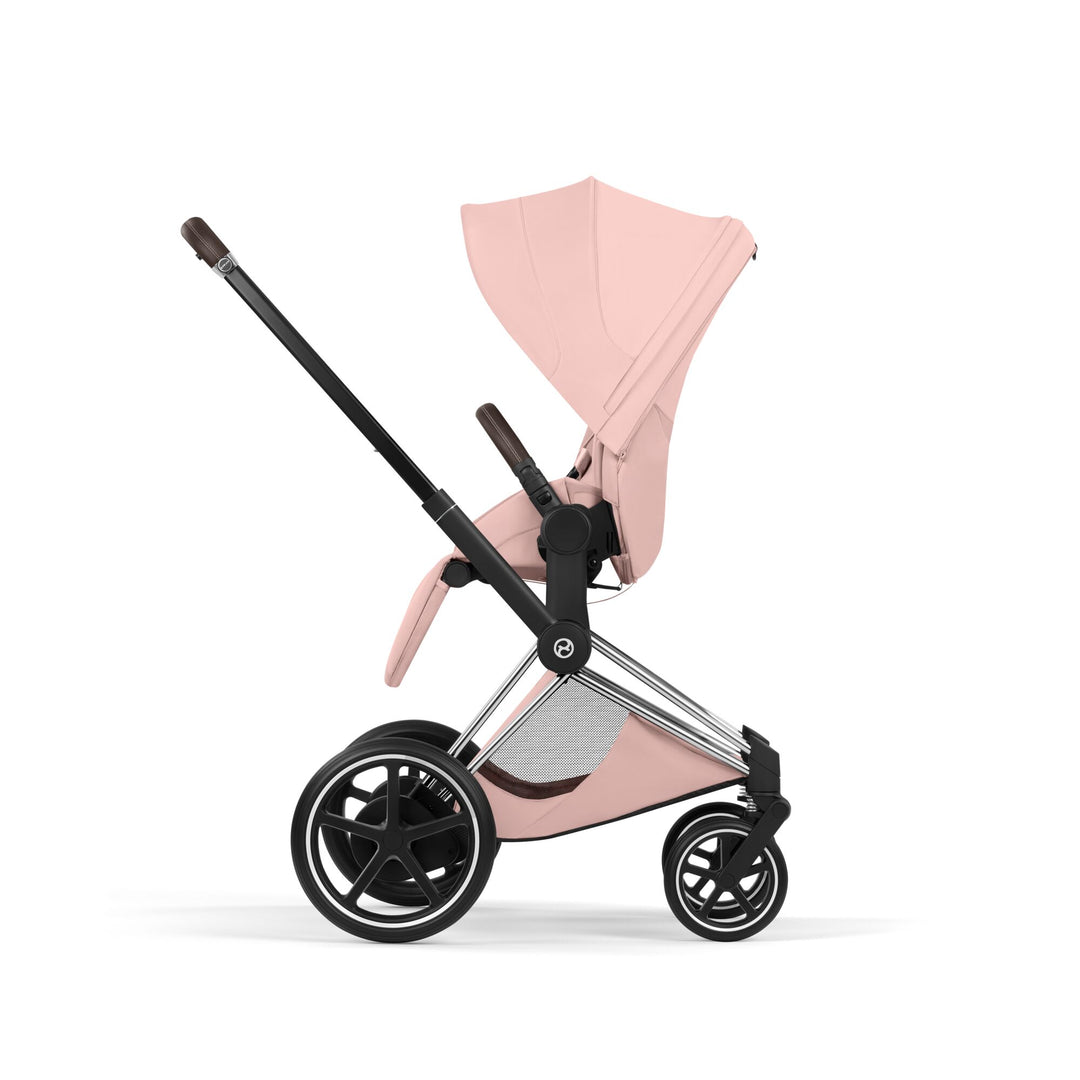 Cybex e-PRIAM Style Ultimate Bundle - Peach Pink & Chrome Brown Frame