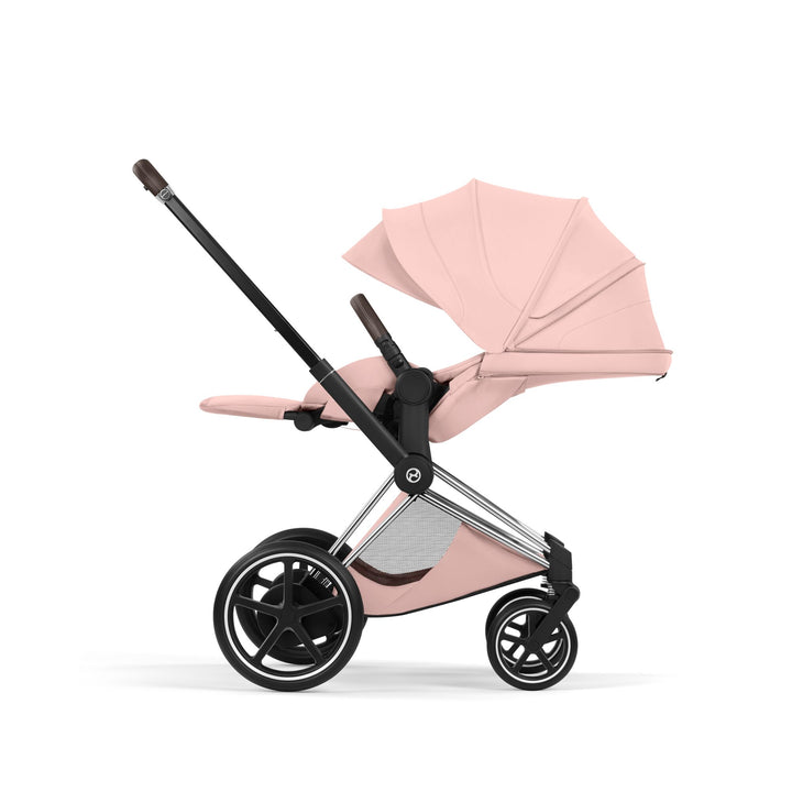 Cybex e-PRIAM Style Ultimate Bundle - Peach Pink & Chrome Brown Frame