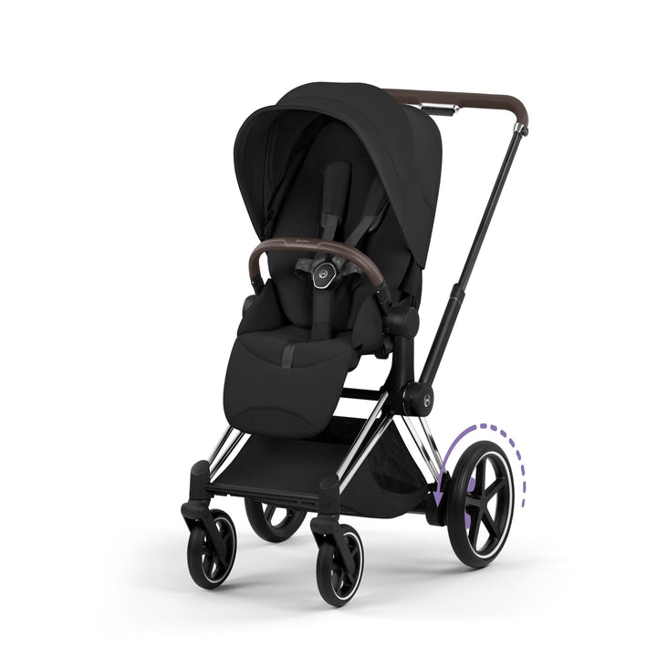Cybex e-PRIAM Style Ultimate Bundle - Sepia Black & Chrome Brown Frame