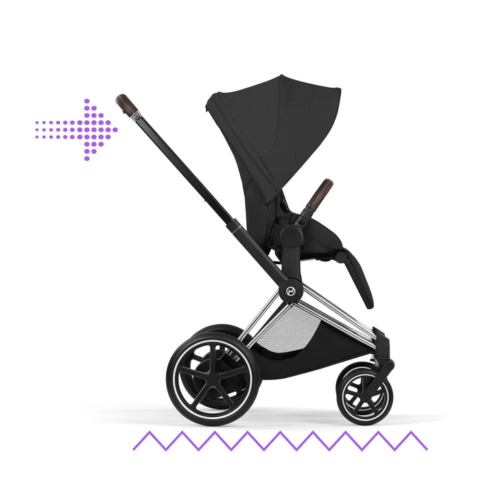 Cybex e-PRIAM Style Ultimate Bundle - Sepia Black & Chrome Brown Frame