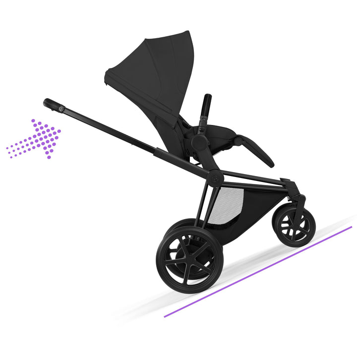 Cybex e-PRIAM Style Ultimate Bundle - Sepia Black & Matt Black Frame