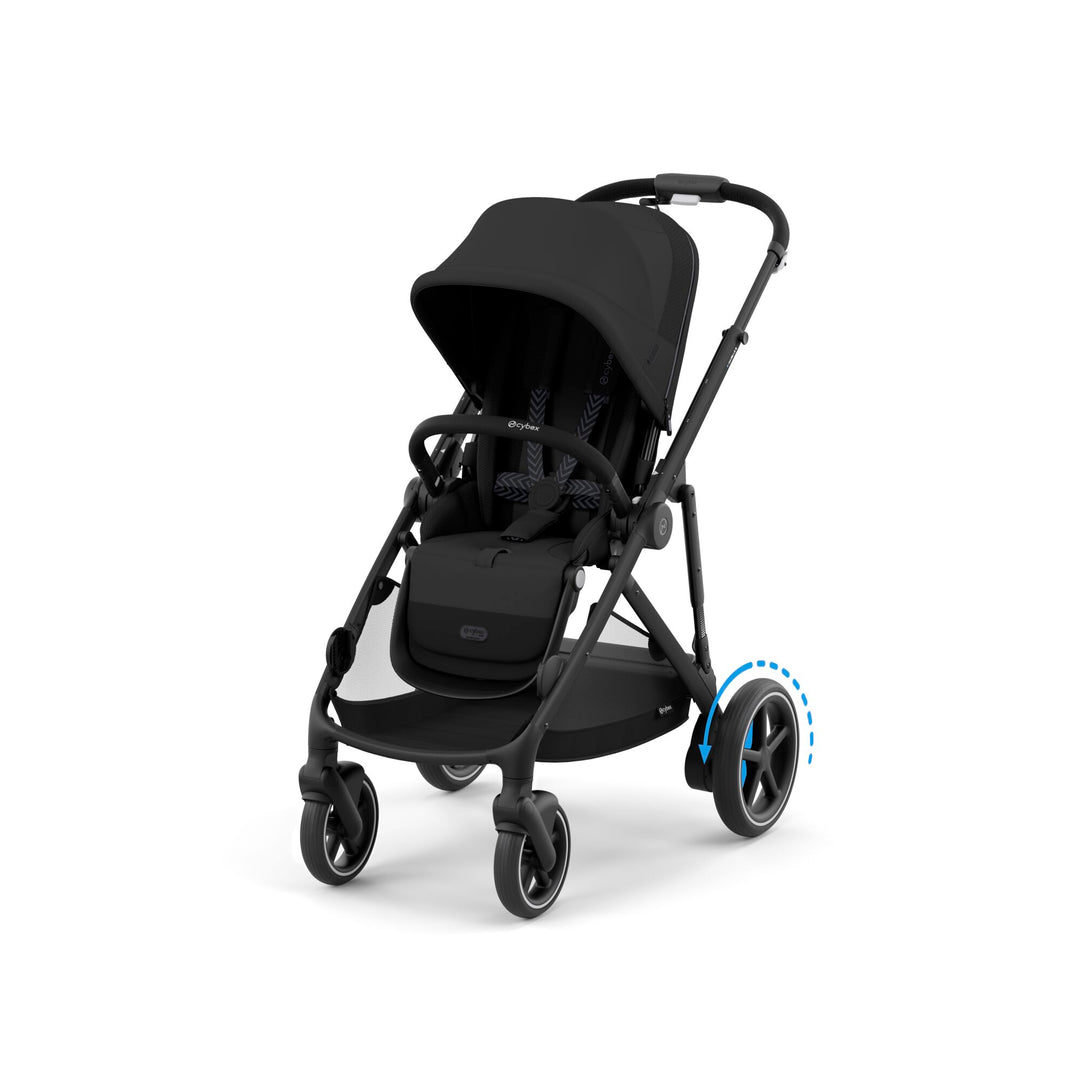 Cybex e-Gazelle S Double Pushchair - Moon Black
