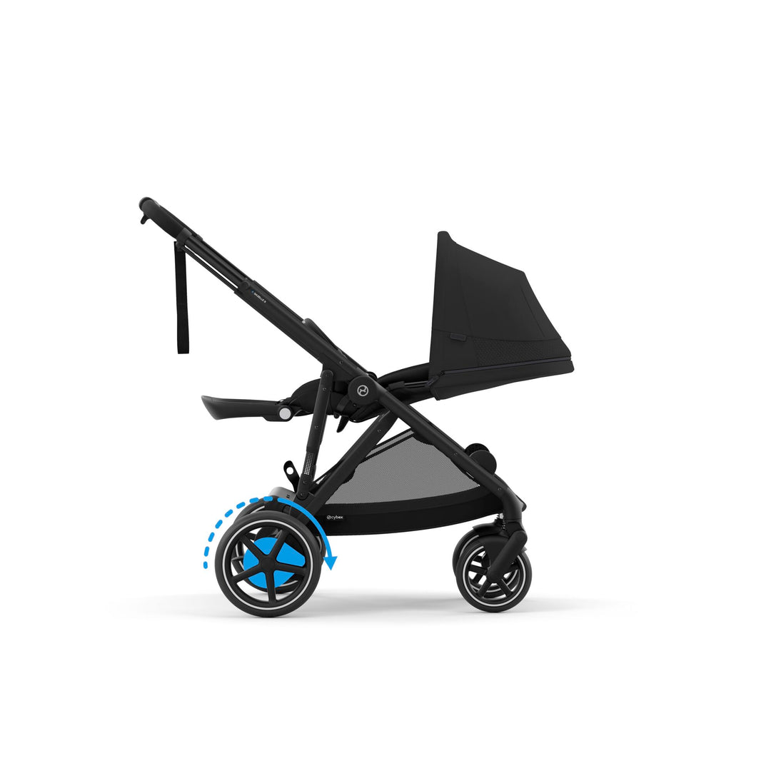 Cybex e-Gazelle S Double Pushchair - Moon Black