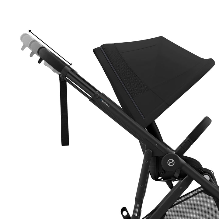 Cybex e-Gazelle S Double Pushchair - Moon Black