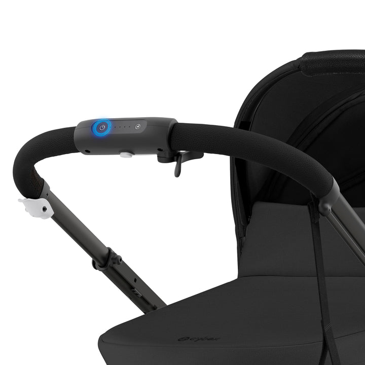 Cybex e-Gazelle S Double Pushchair - Moon Black