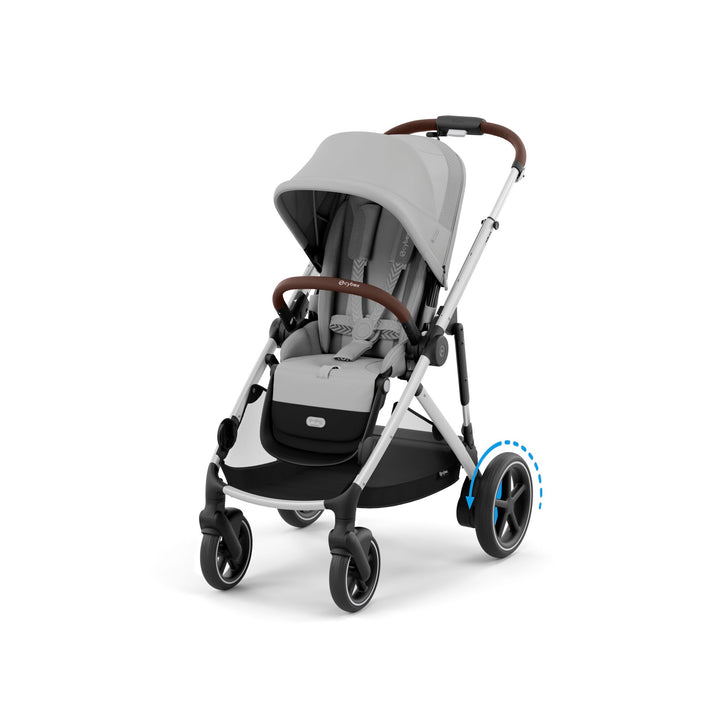 Cybex e-Gazelle S Twin Pushchair - Stone Grey