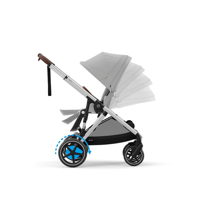 Cybex e-Gazelle S Twin Pushchair - Stone Grey