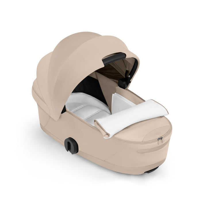Cybex Mios Style Pushchair & Fold Cot Bundle - Cozy Beige & Rose Gold Frame