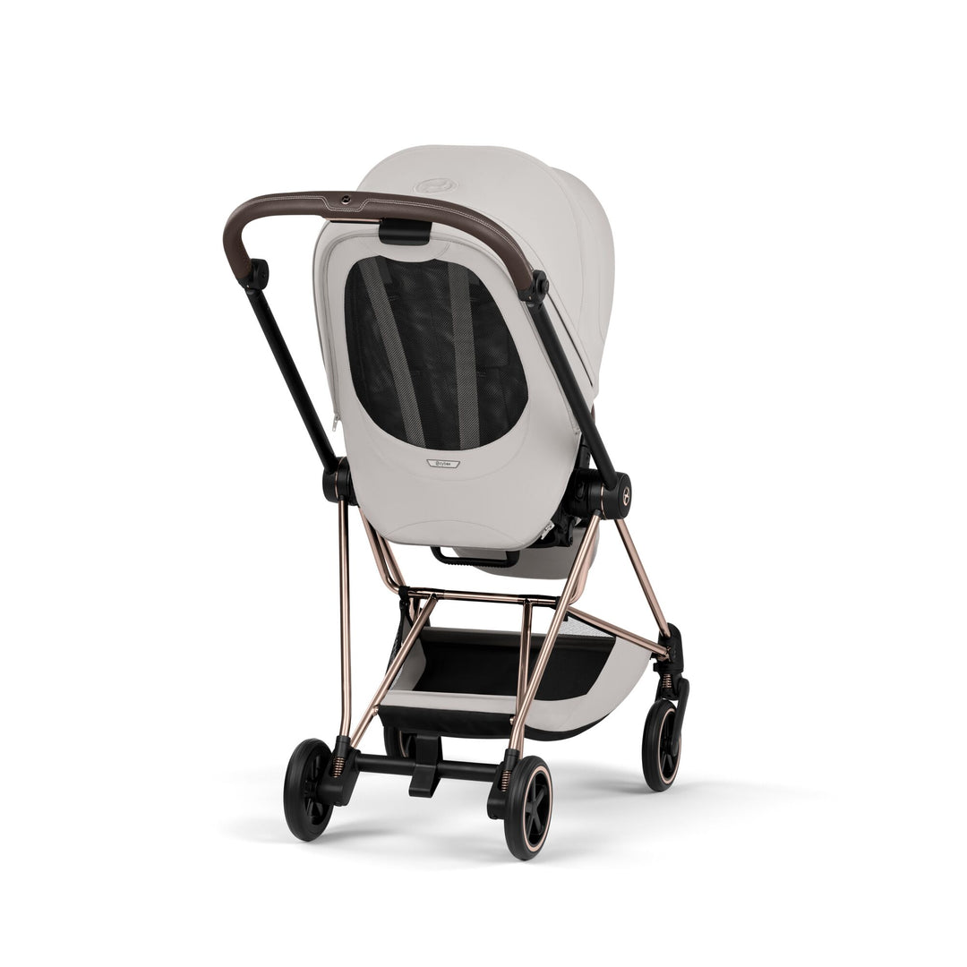 Cybex Mios Style Pushchair & Fold Cot Bundle - City Grey & Rose Gold Frame