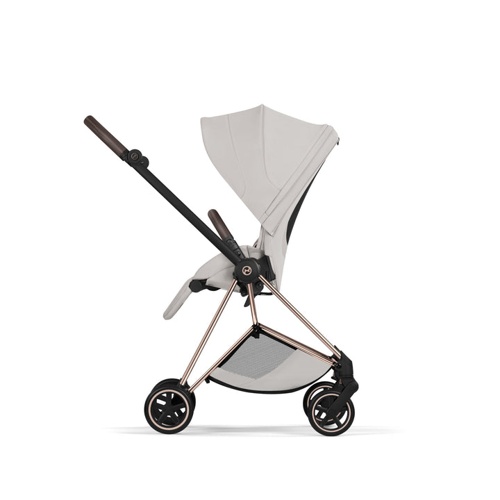 Cybex Mios Style Pushchair & Fold Cot Bundle - City Grey & Rose Gold Frame