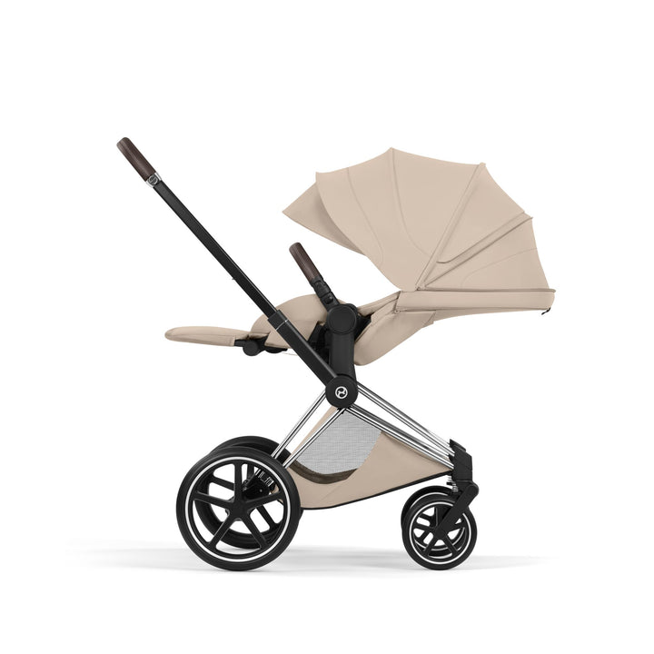 Cybex PRIAM Style Ultimate Birth & Beyond Bundle - Cozy Beige & Chrome Brown Frame