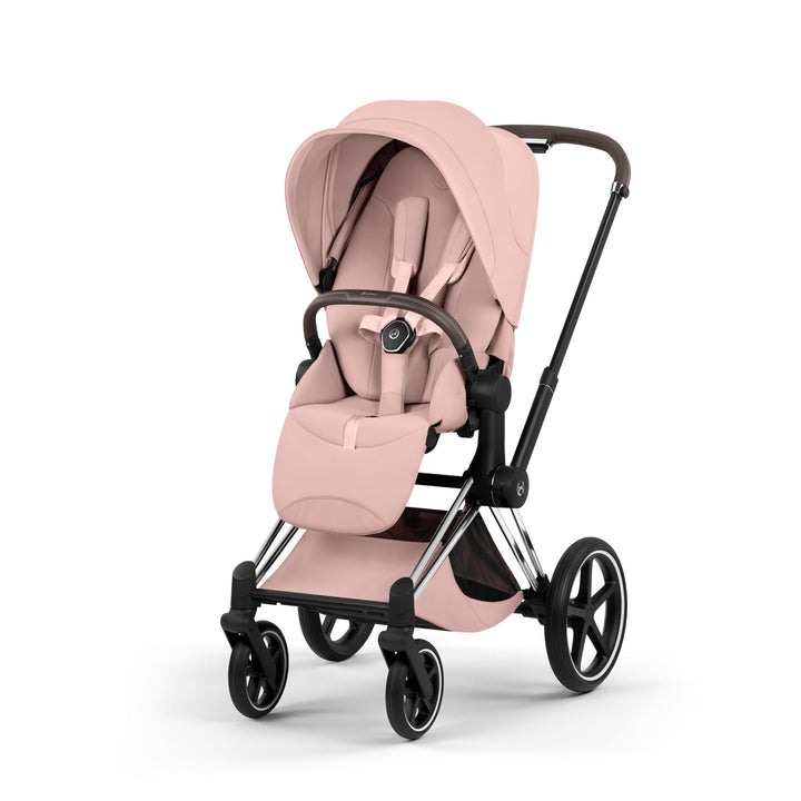 Cybex PRIAM Style Ultimate Bundle - Peach Pink & Chrome Brown Frame
