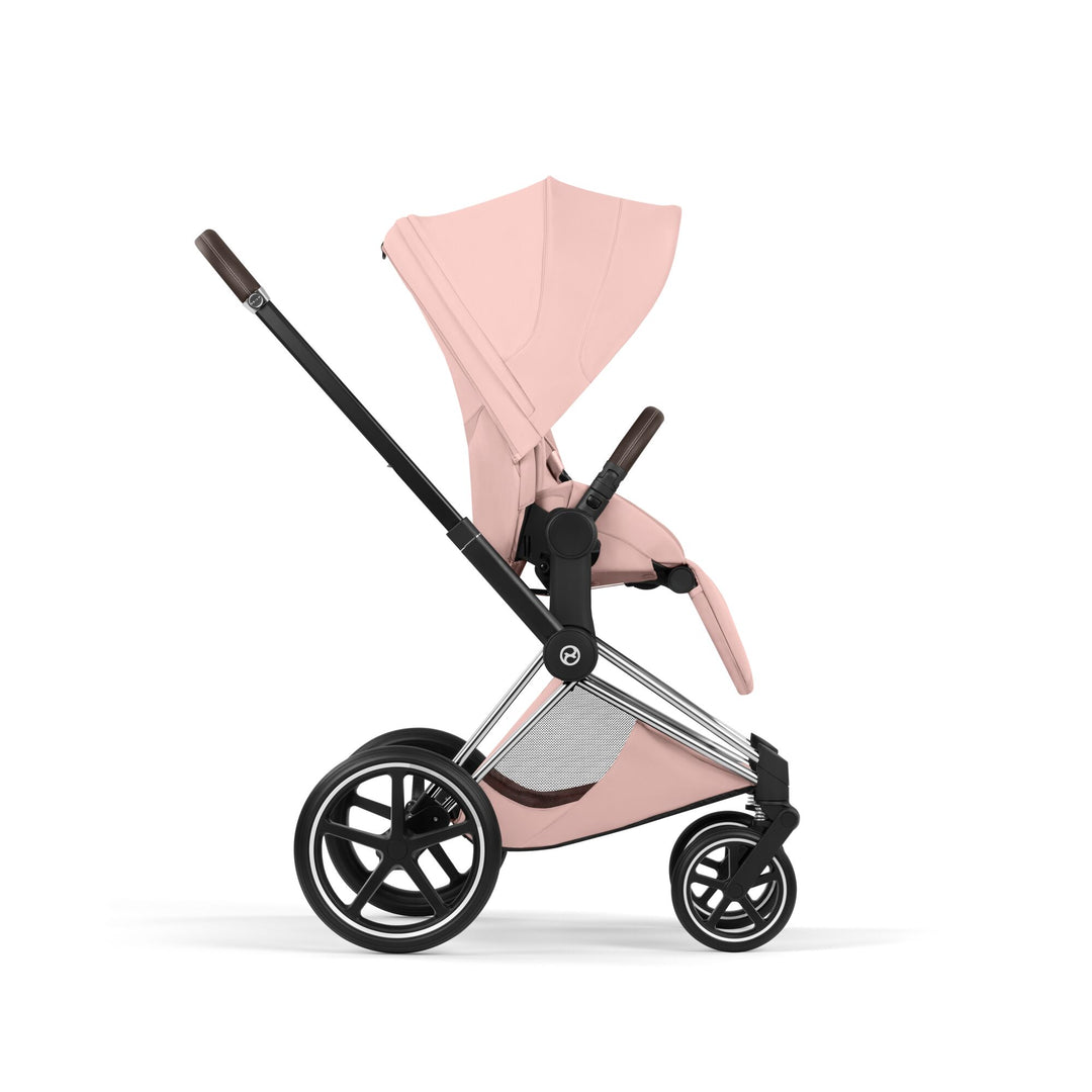 Cybex PRIAM Style Ultimate Bundle - Peach Pink & Chrome Brown Frame