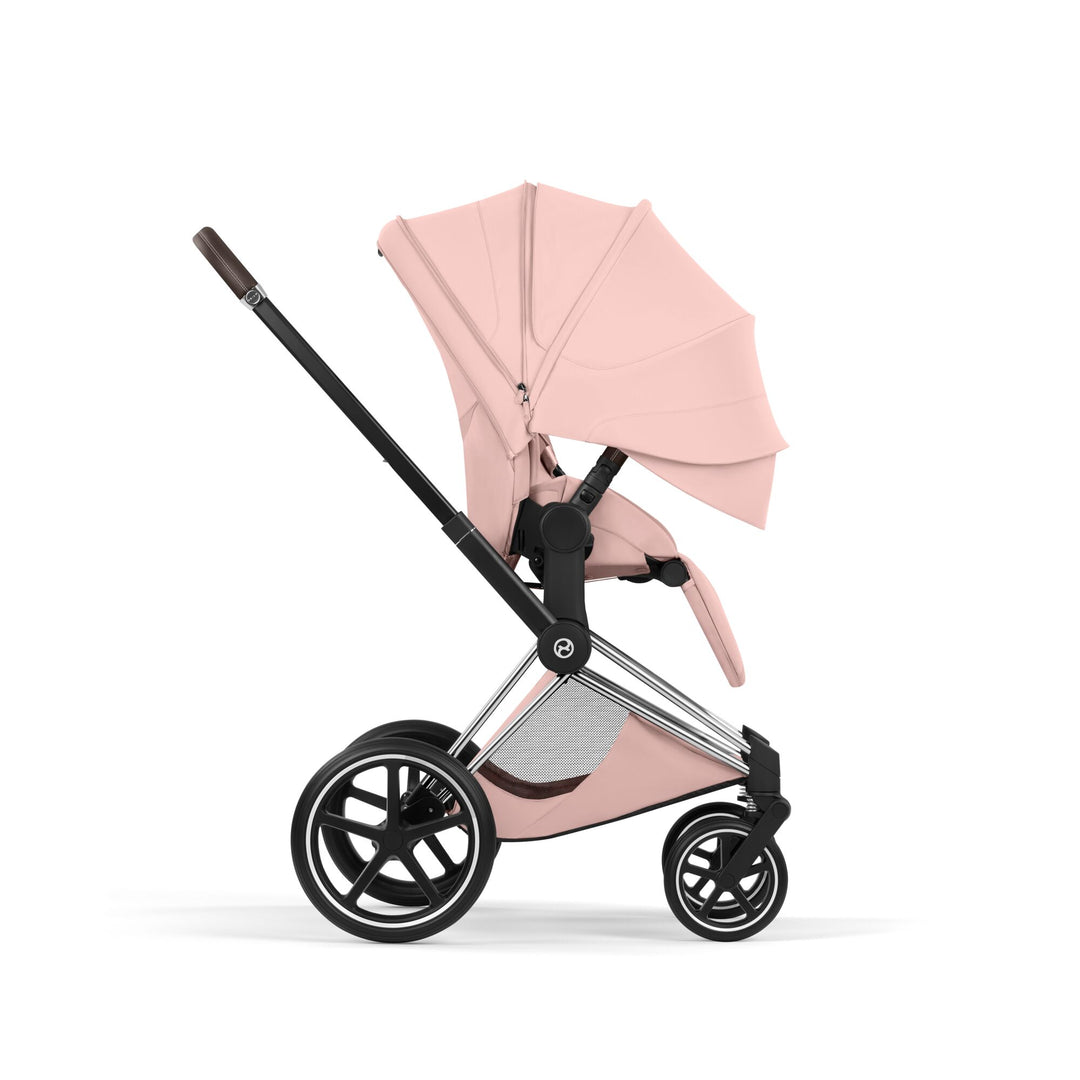 Cybex Priam Style Pushchair - Peach Pink with Chrome Brown Frame