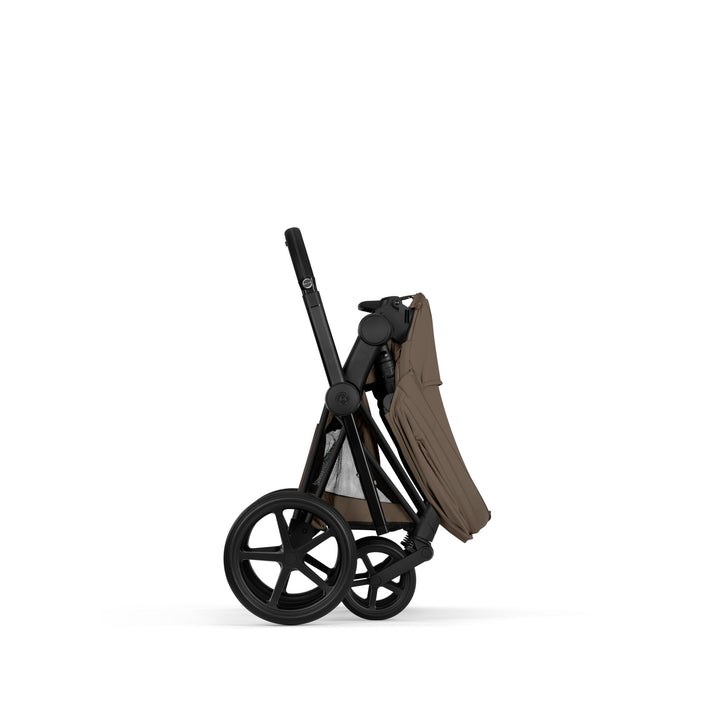 Cybex PRIAM Fold Cot Travel System Bundle  - Comfort Coconut Brown & Matt Black Frame