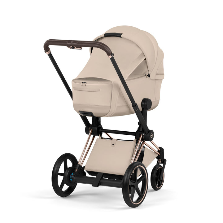 Cybex PRIAM Style Ultimate Accessory Bundle - Cozy Beige & Chrome Brown Frame