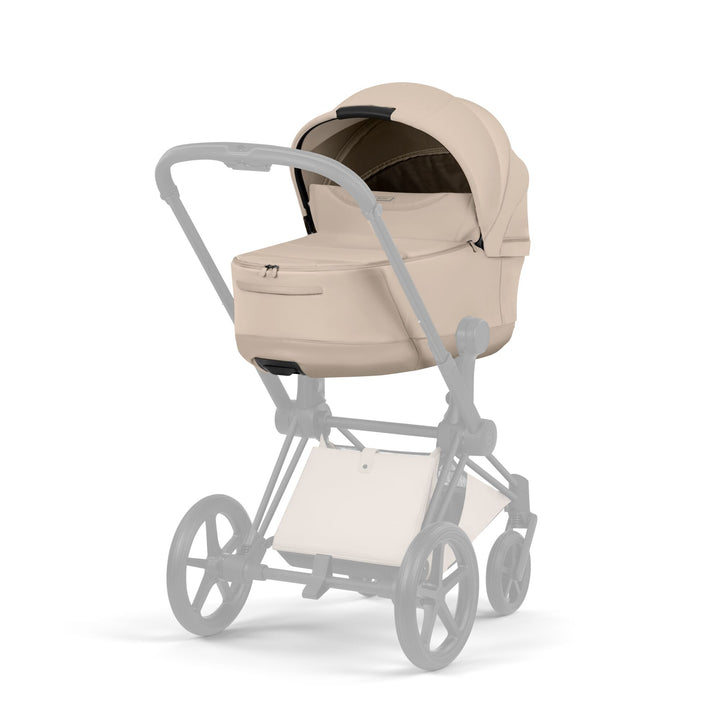 Cybex PRIAM Style Pushchair & Fold Cot Bundle - Cozy Beige & Matt Black Frame