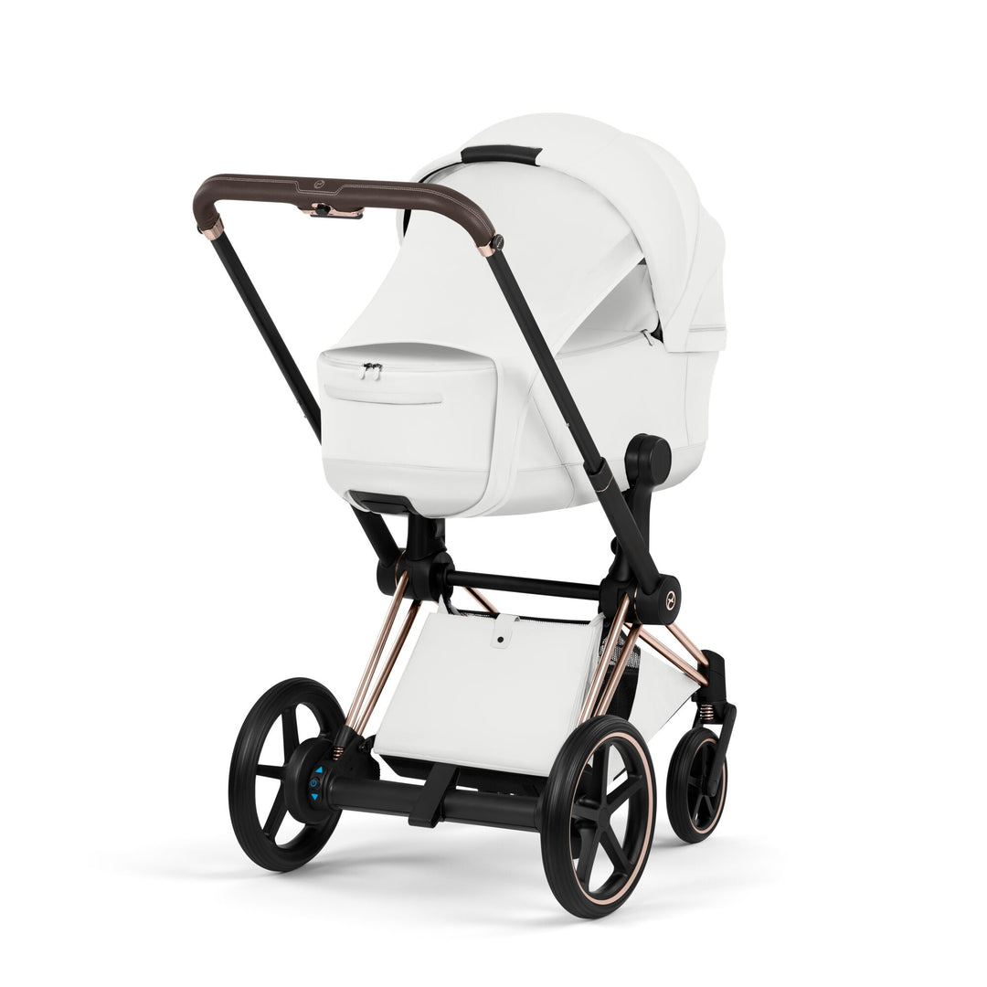 Cybex e-PRIAM Style Ultimate Bundle - Off White & Rose Gold Frame