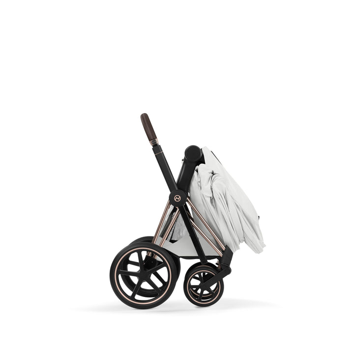 Cybex e-PRIAM Style Ultimate Bundle - Off White & Rose Gold Frame