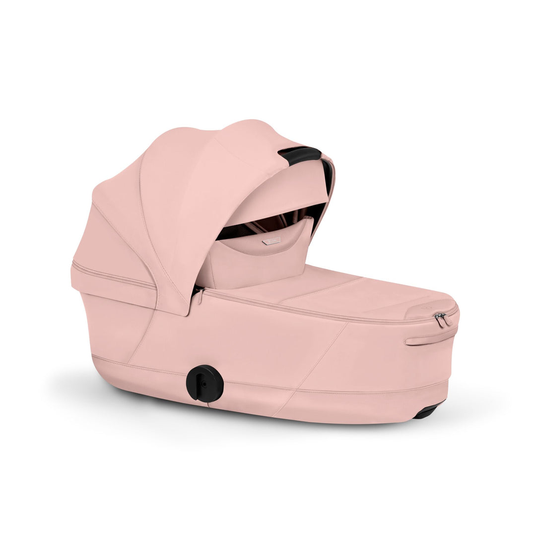 Cybex PRIAM Style Pushchair & Fold Cot Bundle - Peach Pink & Matt Black Frame