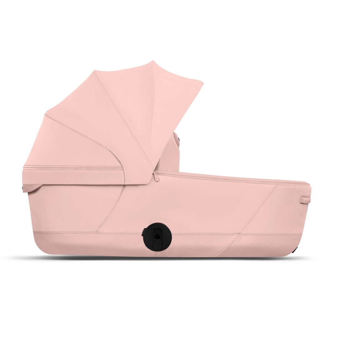 Cybex PRIAM Style Pushchair & Fold Cot Bundle - Peach Pink & Chrome Brown Frame