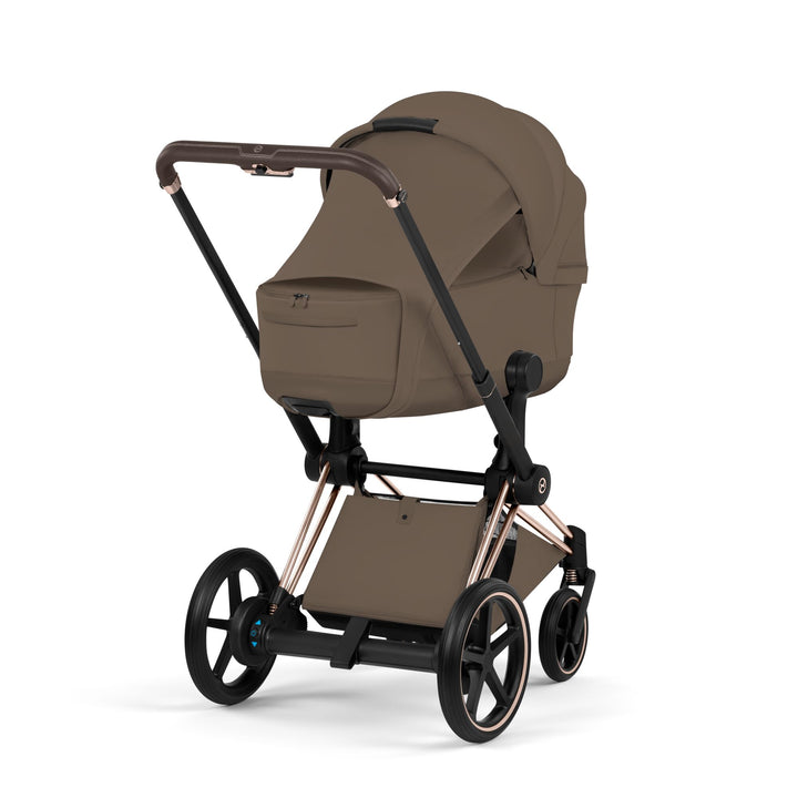 Cybex PRIAM Fold Cot Travel System Bundle - Style Coconut Brown & Chrome Brown Frame