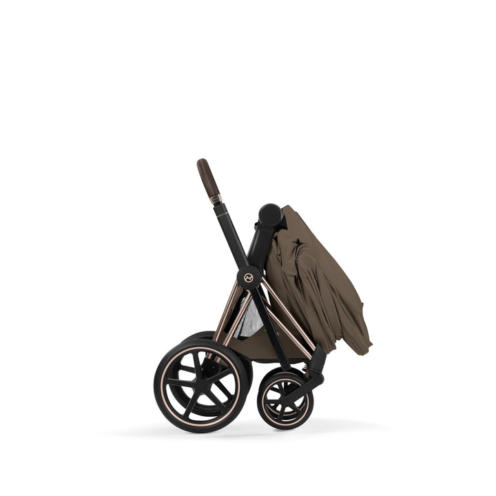 Cybex PRIAM Fold Cot Ultimate Travel System Bundle - Style Coconut Brown & Chrome Brown Frame