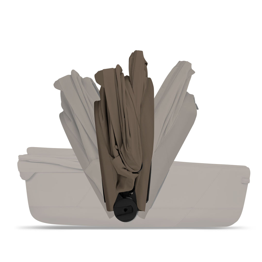 Cybex PRIAM Fold Cot Travel System Bundle - Style Coconut Brown & Matt Black Frame