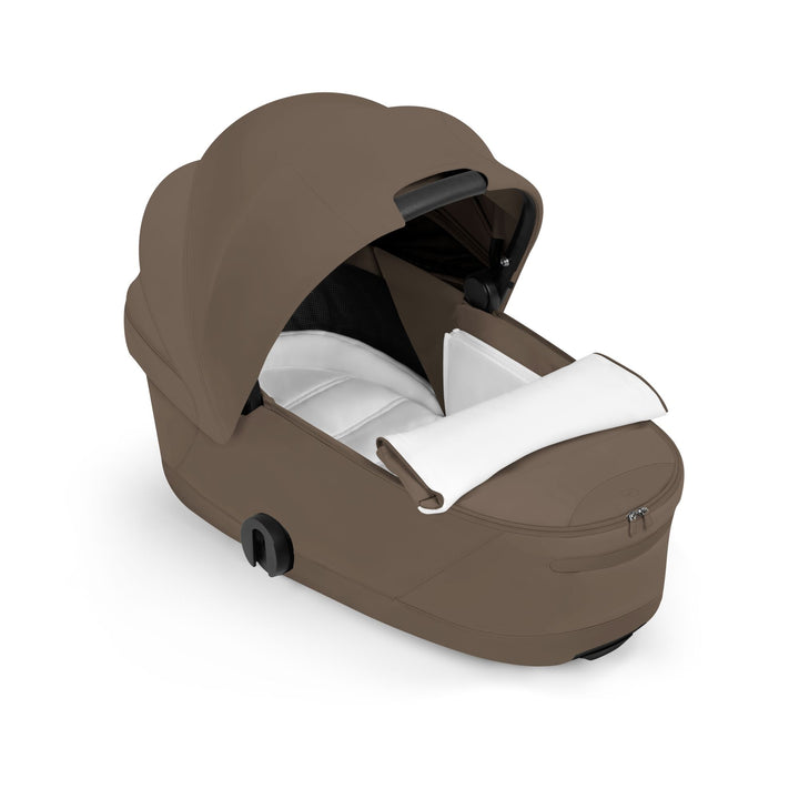 Cybex PRIAM Fold Cot Travel System Bundle - Style Coconut Brown & Matt Black Frame