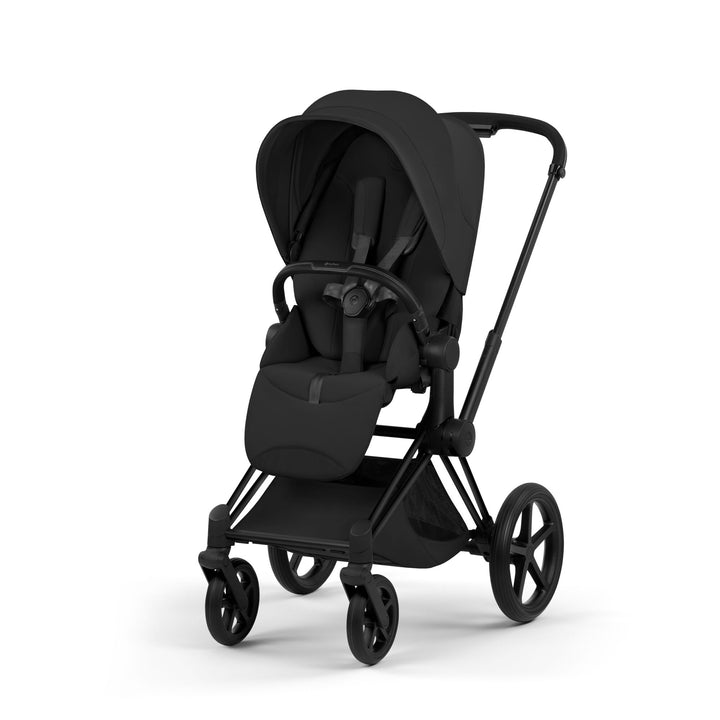 Cybex PRIAM Style Pushchair & Fold Cot Bundle - Sepia Black & Matt Black Frame