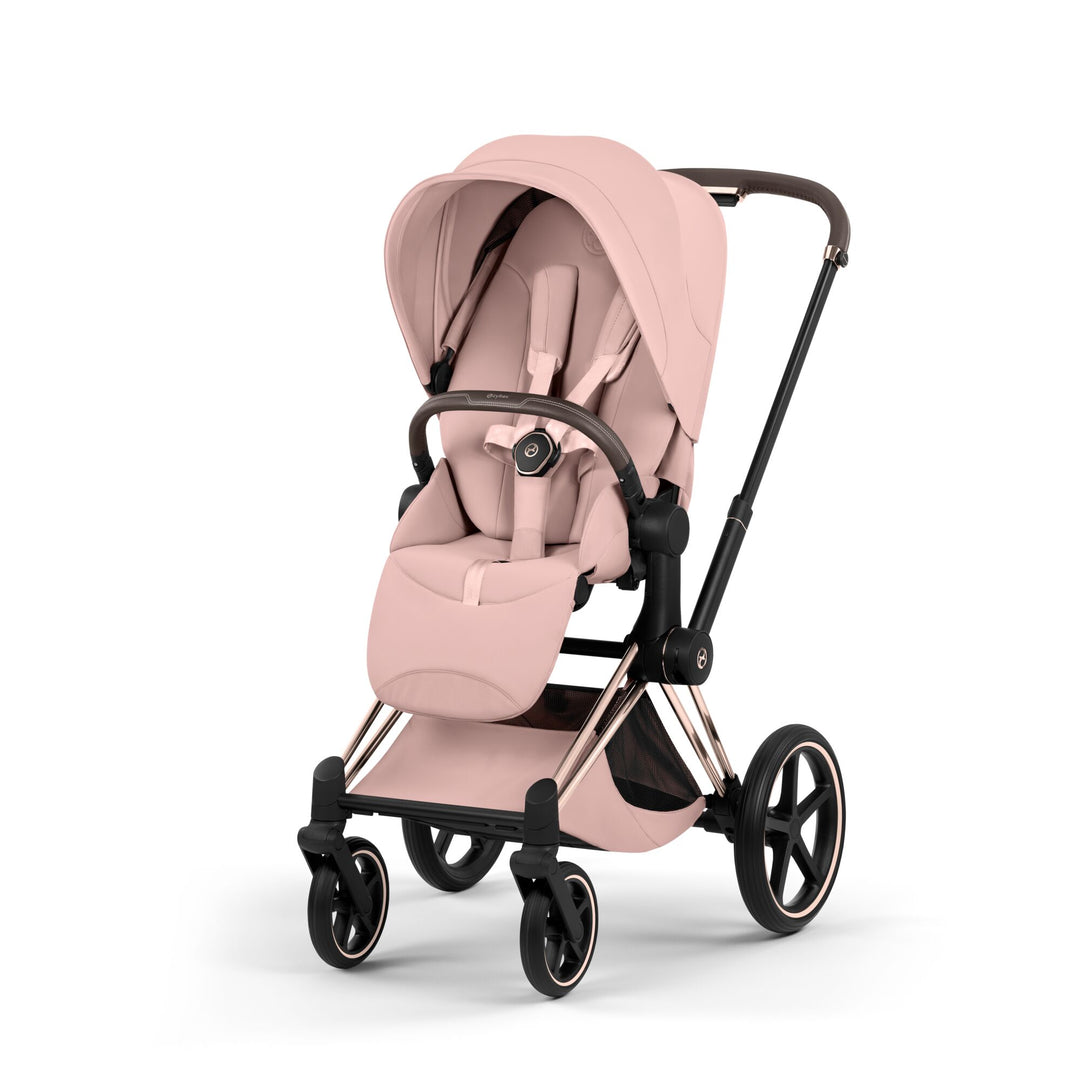 Cybex PRIAM Style Ultimate Accessory Bundle - Peach Pink & Rose Gold Frame