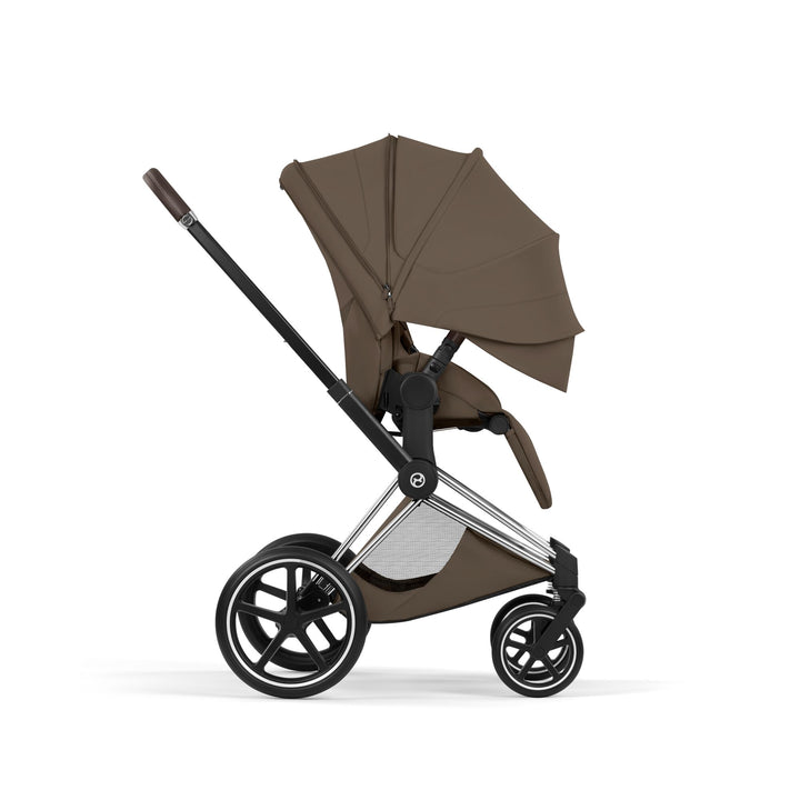 Cybex PRIAM Fold Cot Travel System Bundle - Style Coconut Brown & Chrome Brown Frame
