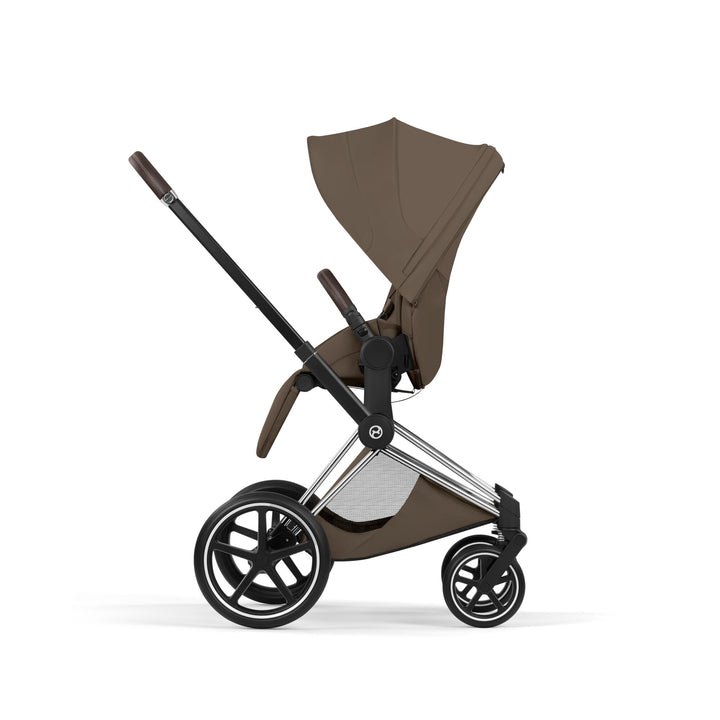 Cybex PRIAM Fold Cot Travel System Bundle - Style Coconut Brown & Chrome Brown Frame