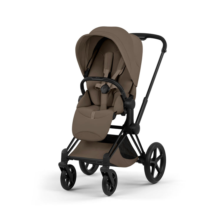 Cybex PRIAM Fold Cot Ultimate Travel System Bundle - Style Coconut Brown & Matt Black Frame