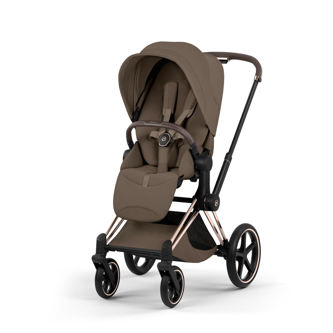 Cybex Priam Style Pushchair - Coconut Brown with Rose Gold Frame