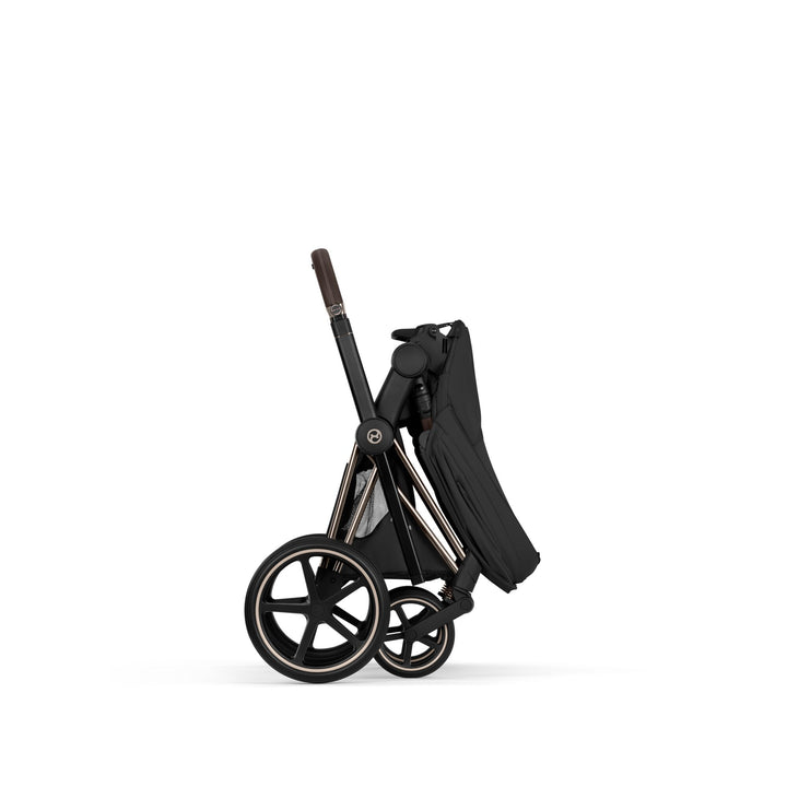 Cybex PRIAM Fold Cot Ultimate Travel System Bundle - Style Sepia Black & Champagne Gold Frame