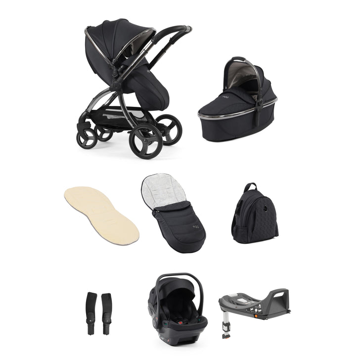 egg3 Stroller Luxury Bundle - Carbonite