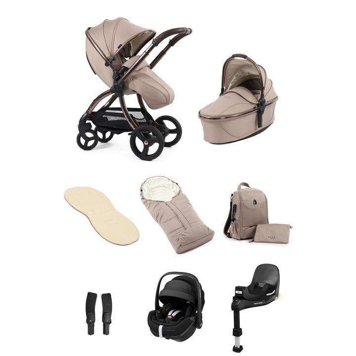 egg3 Maxi-Cosi Pebble 360 Pro Bundle - Special Edition Houndstooth Almond