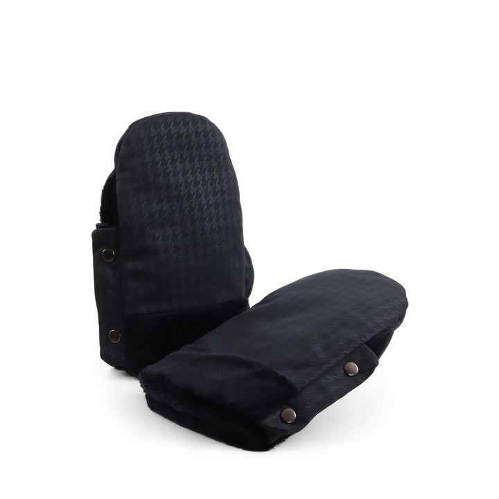 egg 3 Handmuffs - Houndstooth Black