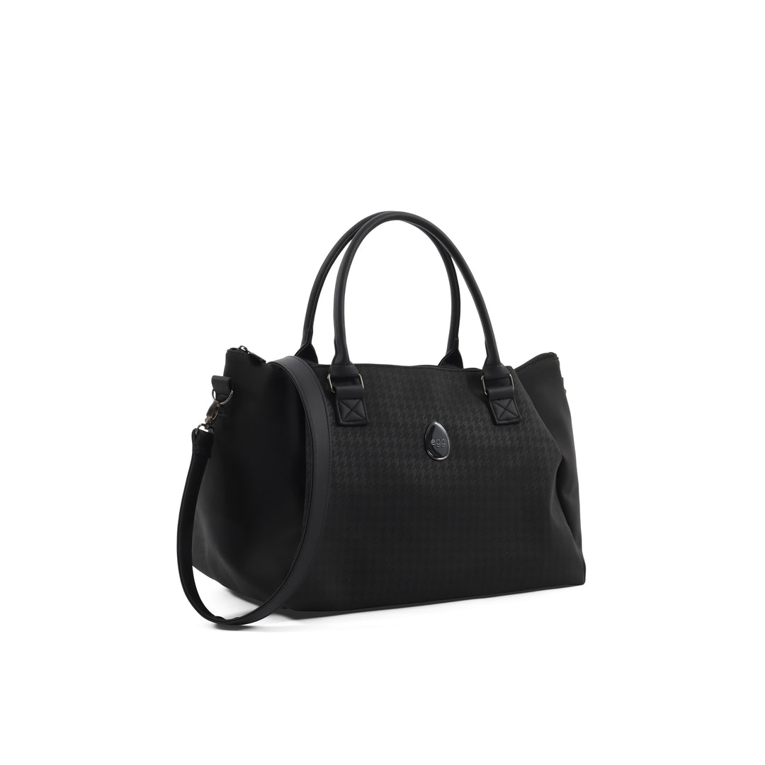 egg 3 Overnight Bag - Houndstooth Black