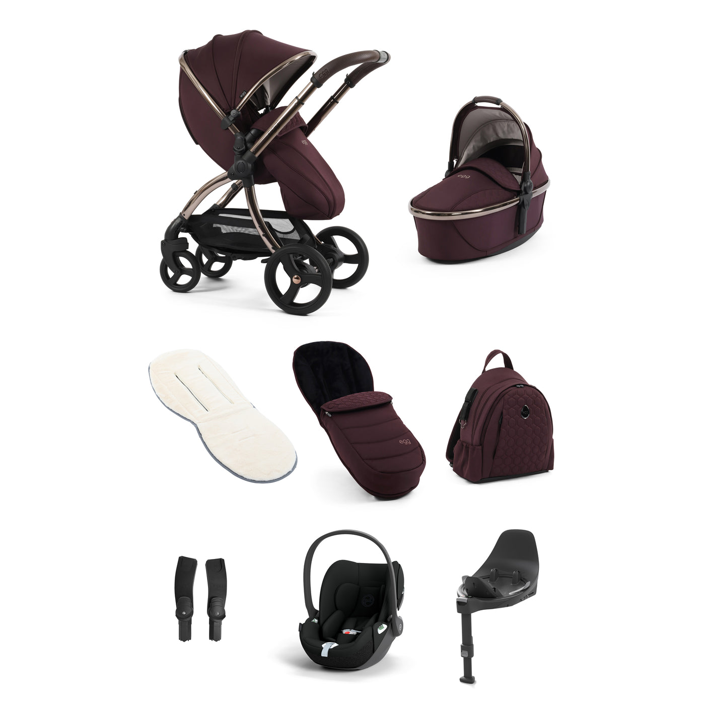 egg3 Cybex Cloud T Bundle - Mulberry