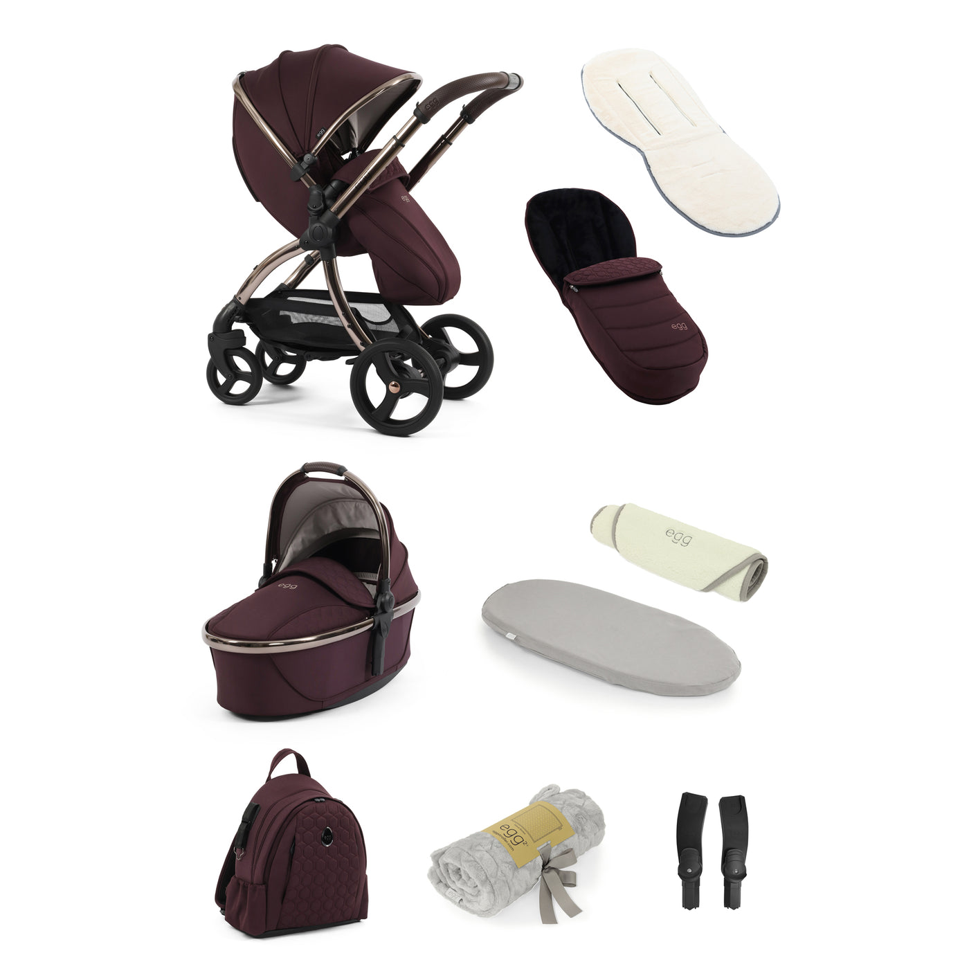 egg3 9 Piece Snuggle Bundle - Mulberry