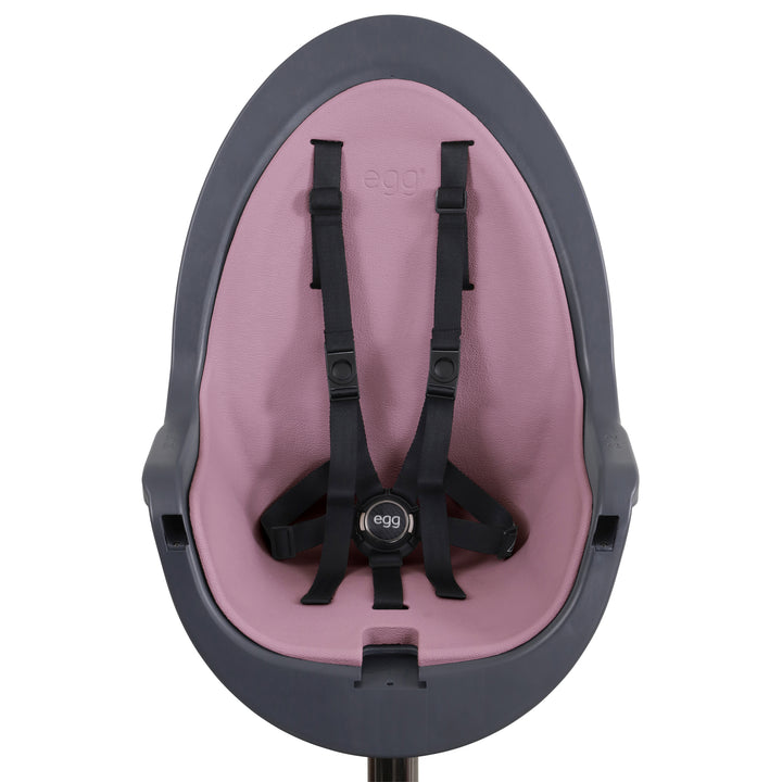 Egg Highchair - Grey with Pink Seat Pad