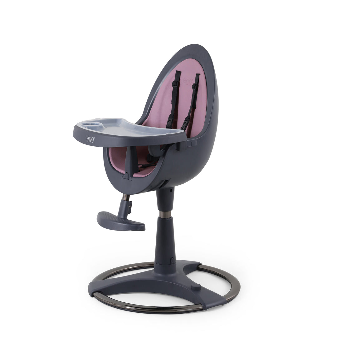 Egg Highchair - Grey with Pink Seat Pad